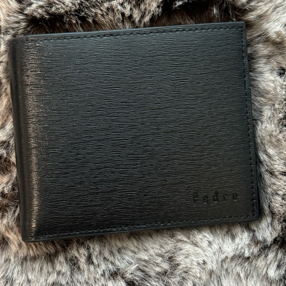 PEDRO - Leather Bi-fold Wallet - Black - Picture 2 of 6